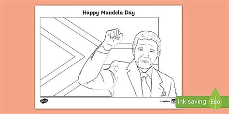 Nelson Mandela Colouring Page | Twinkl South Africa - Twinkl