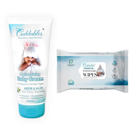 Buy Cuddables Moisturising Baby Cream 200ml – Tube with Free Water ...