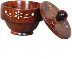 Empire Arts Wooden Serving Bowl Handmade Wooden Bowl with Lid ...
