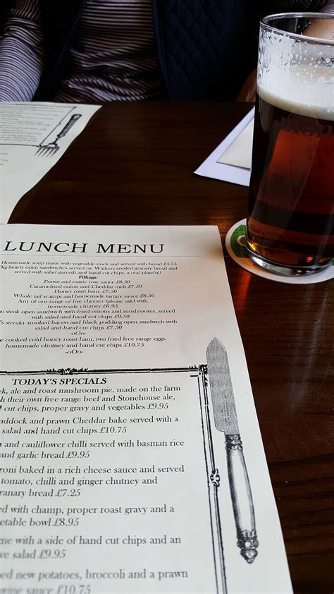 Menu at The Black Bear pub & bar, Whitchurch