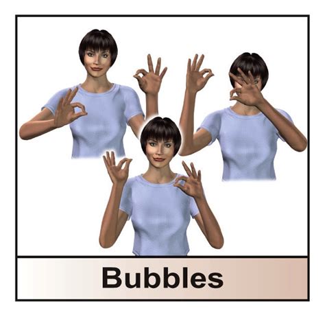 Image result for Bubbles Sign Language