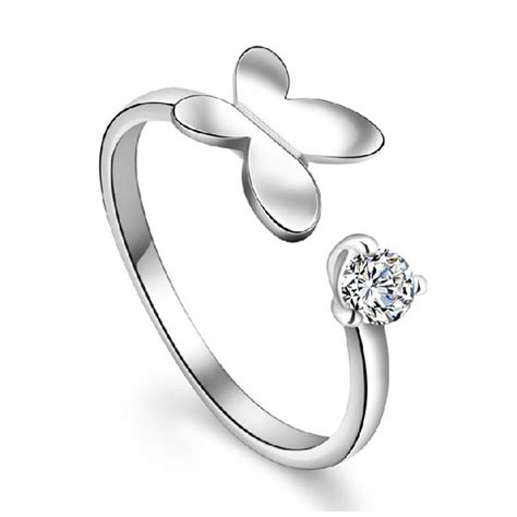 925 Sterling Silver Butterfly Ring Open Size (Adjustable) – Catchyshine