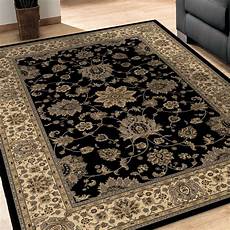 Black Area Rugs by Orian Rugs Detailed Design Traditional Borokan Black Area Black Area Rugs