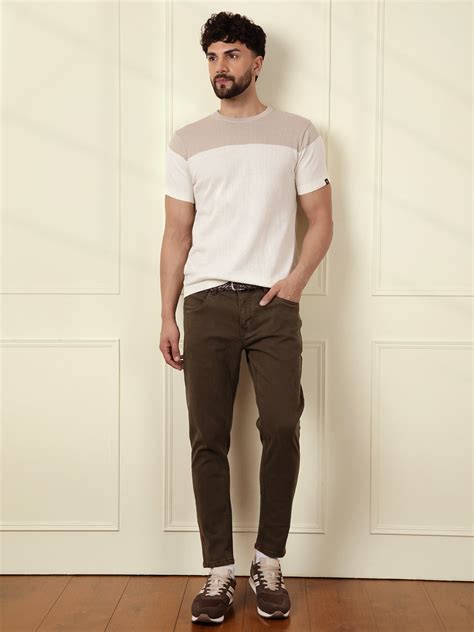 Skinny Crop Coloured Denim Jeans | Brown – Wrogn