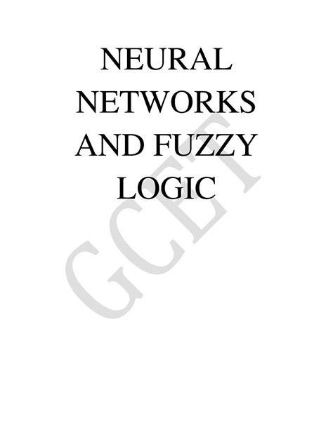 Nnfl - Lab materials and lectures notes - NEURAL NETWORKS AND FUZZY ...