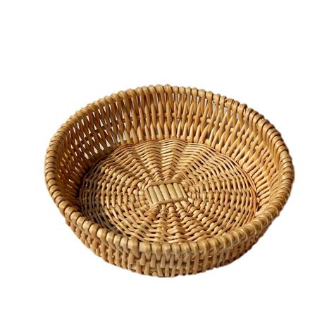 Buy Natural Wicker Basket Fruit Bread Basket Tray Storage Basket Willow ...