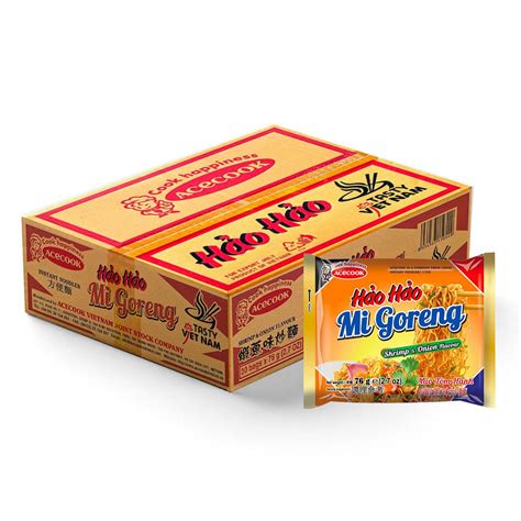 Buy Acecook Hao Hao Mi Goreng Shrimp & Onion Flavour 76g (Pack of 30 ...