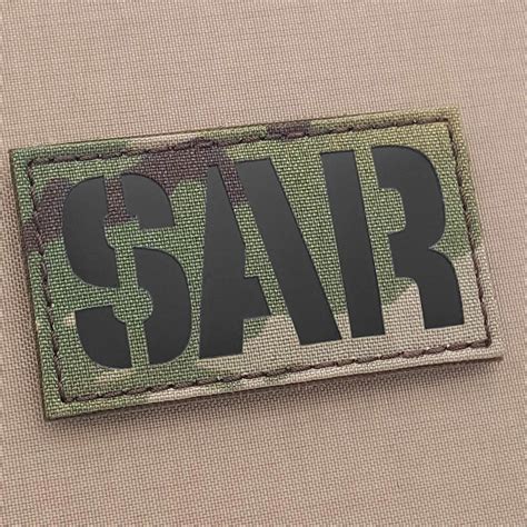 IR Multicam SAR 2x3.5 Search and Rescue Combat Tactical Morale Fastener ...