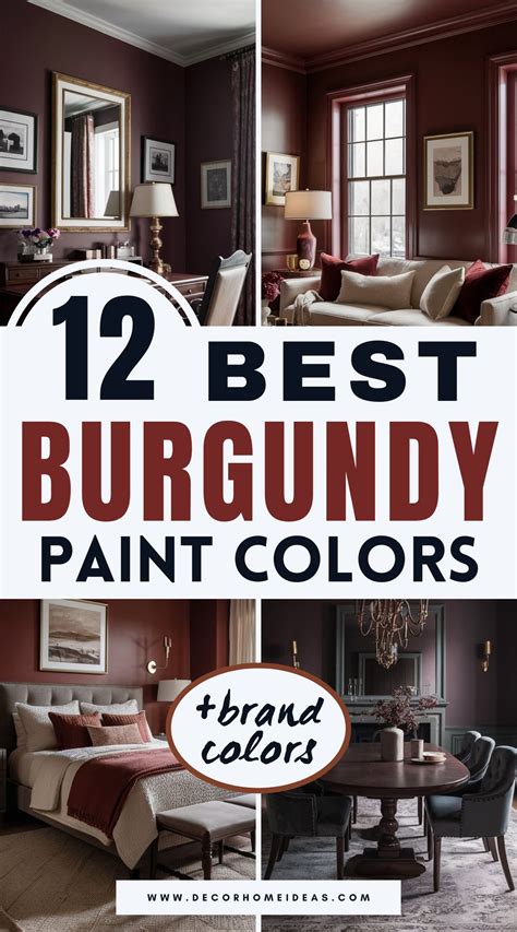 Rich Burgundy Paint Colors from Favorite Paint Brands for a Luxurious Space