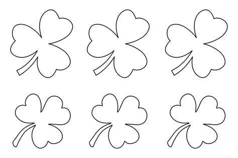 Printable shamrock cutouts – Artofit