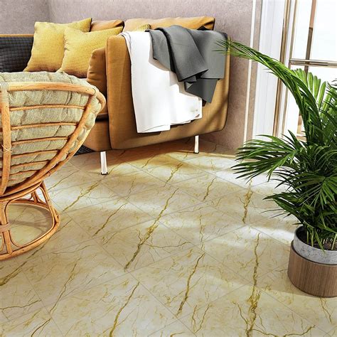 Cracked Yellow Marble Vinyl Floor Tiles – CHIHUT