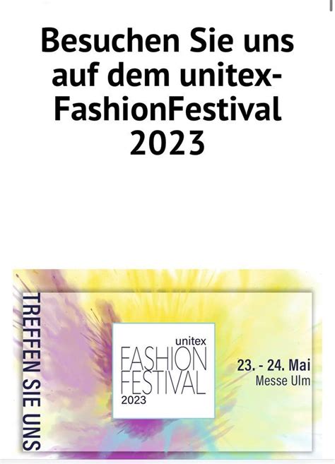 Unitex Fashion Festival Ulm, Ulm in Germany, 23 May 2023 | AllEvents.in