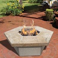 Image result for Loon Peak® Horwich Stone Propane Fire Pit Stone In Gray, Size 11.42 H X 35.0 W X 35.0 D In | Wayfair