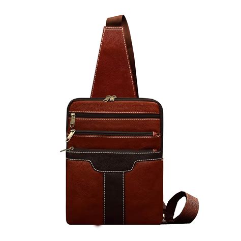 ABYS Genuine Leather Brown Messenger Bag|Sling Bag|Crossbody Bag for ...