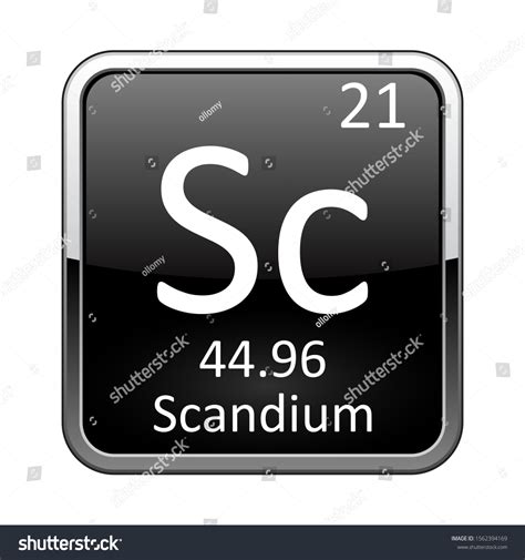 Scandium Symbolchemical Element Periodic Table On Stock Vector (Royalty ...