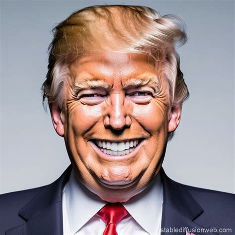 Anime Donald Trump Smiling | Stable Diffusion Online
