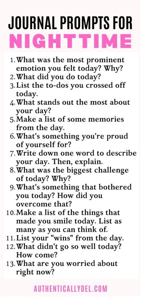 Image result for Night Time Journal Prompts