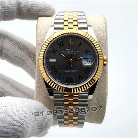 Rolex Datejust Oystersteel and Yellow Gold Slate Dial 41mm Exact 1:1 ...