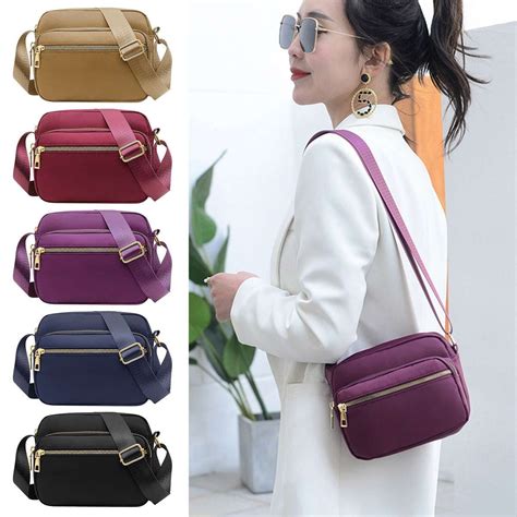 "Spencer Women Nylon Crossbody Bag, Waterproof Casual Purse with Long ...