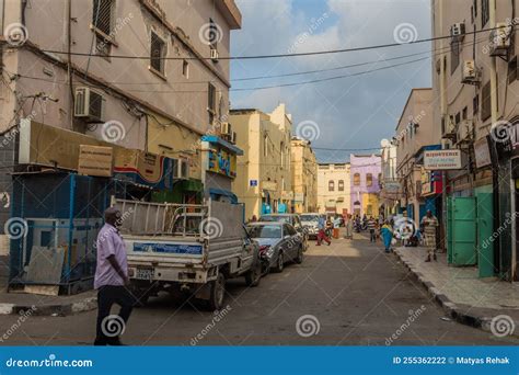 DJIBOUTI, DJIBOUTI - APRIL 17, 2019: View of a Street in Djibouti, Capital of Djibout Editorial ...