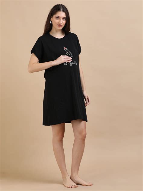 Maternity Long Tshirt: Black – Magical Love - Coocuddle