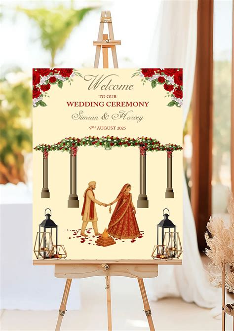 Wedding Welcome Board Templates Design Online
