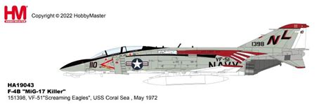 F-4B "MiG-17 Killer" 151398, VF-51"Screaming Eagles", USS Coral Sea ...