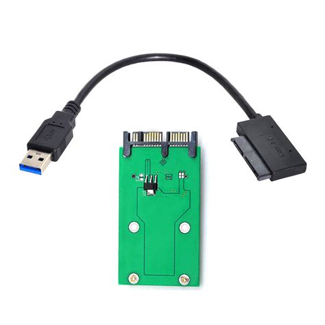 Xiwai USB 3.0 to mSATA 50Pin SSD & 1.8" Micro SATA 7+9 16pin Adapter ...