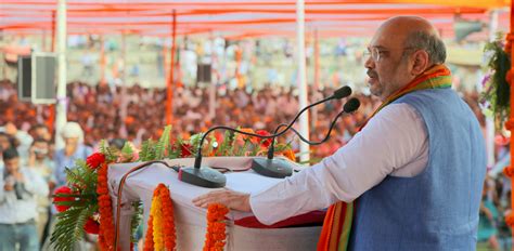 BJP National President, Shri Amit Shah addressing a Karyakarta Sammelan ...