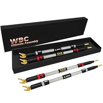 WORLDS BEST CABLES 4 Units - 8 Inch Ultimate - 8 AWG - Ultra-Pure OFC ...