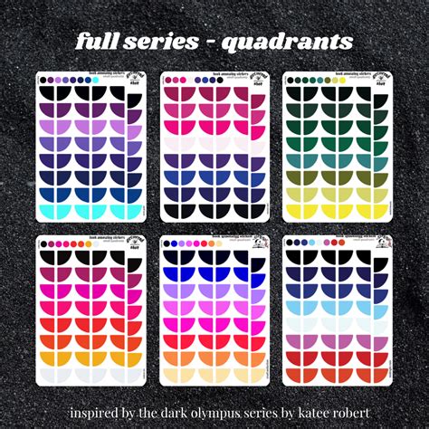 the dark olympus series book tabs - girlinread annotating stickers