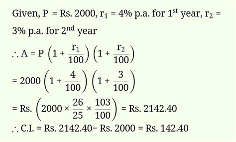 P = 2000 R = 12% T = 2year C.I. = ? - Brainly.in