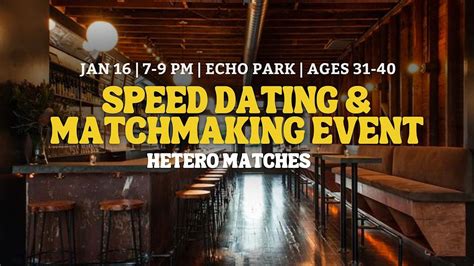 Speed Dating | Echo Park | Ages 31-40, Bar Bandini, Los Angeles, 16 ...