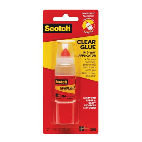 Scotch Clear Glue in 2-Way Applicator.95 Ounces (6044) : Amazon.in ...