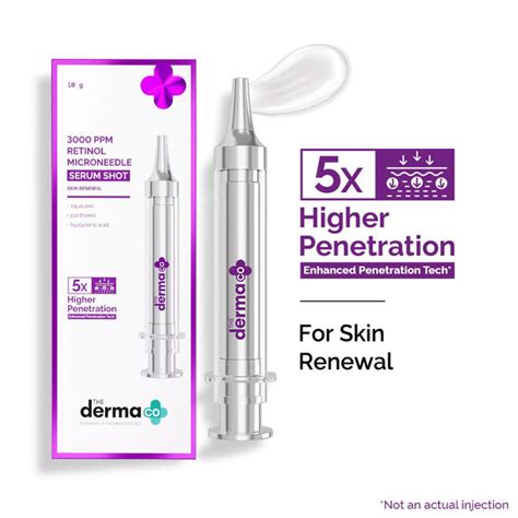 3000 PPM Retinol Microneedle Serum | Panthenol & Hyaluronic – The Derma Co