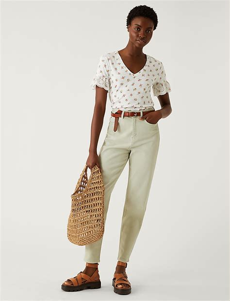 Buy Pure Cotton Printed Top at Marks & Spencer