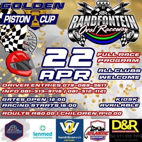 Golden Piston Cup - Dirt Oval - 22 April 2023, Randfontein Oval Raceway ...