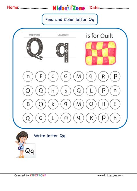 Letter Q Worksheets, Flash Cards, Coloring Pages | Alphabet phonics ...