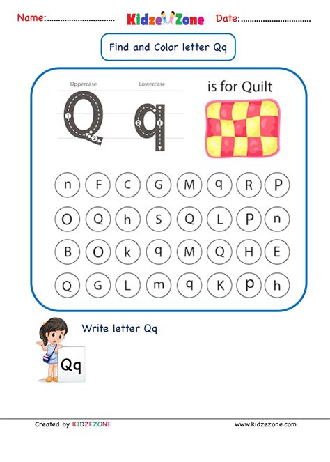 Find Letter Q Worksheet