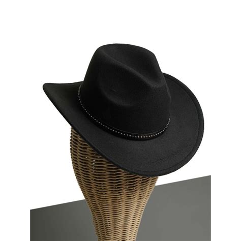 Buy CHOKORE Unisex Iconic & Classy Solid Black Cowboy Hat Online