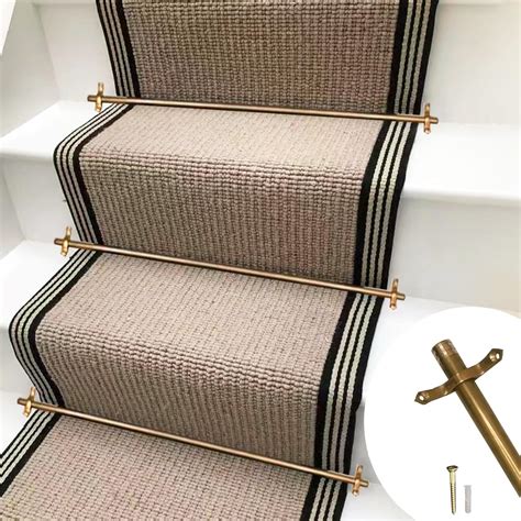 Vibeo Stair Rods 1-13 Pcs Brass Stair Runner Rods with Screws, 28 Inch ...