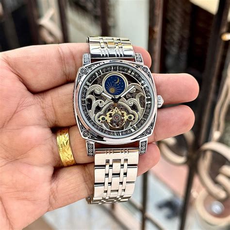 Patek Philippe Skeleton Gold & Silver Edition – WATCH CART INDIA