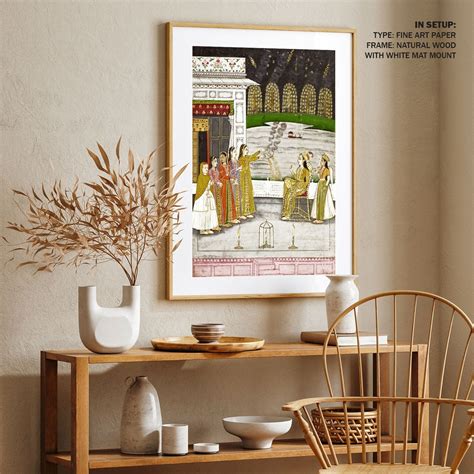 A princess and attendants on a terrace enjoying fireworks: Buy ...