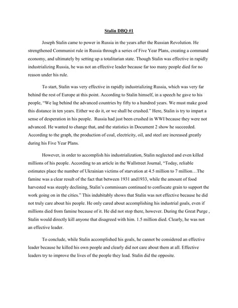 Image result for DBQ Examples