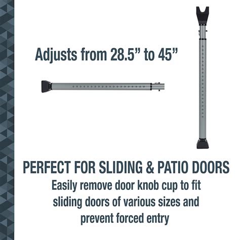 SABRE 28.5-in to 45-in Adjustable Steel Sliding Patio Door Security Bar ...