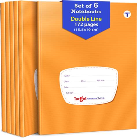 Double Line Notebooks | 172 Ruled Pages | Small Two Line Hindi ...