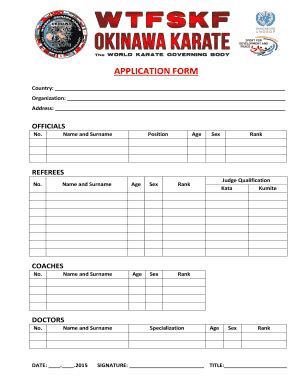 Fillable Online wtfskf APPLICATION FORM - wtfskf.org Fax Email Print ...