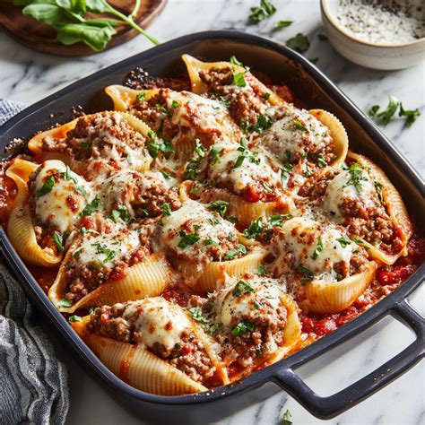 Beef-Stuffed Shells with Creamy Ricotta Filling – Tasty Teresa