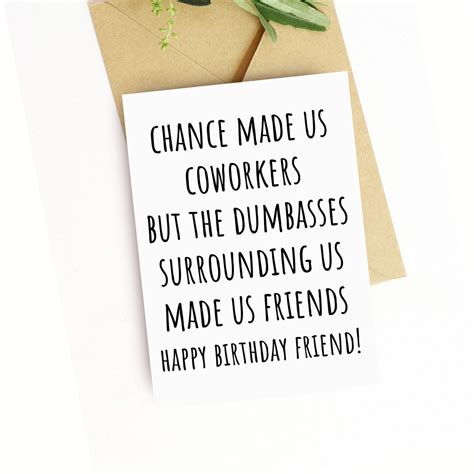Printable Funny Birthday Card for Coworker Birthday Gift Happy - Etsy