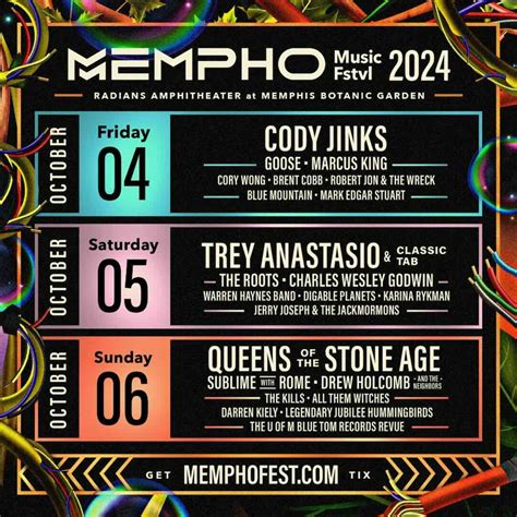 Mempho Music Festival Shares Daily Lineups for October 4-6, 2024 ...